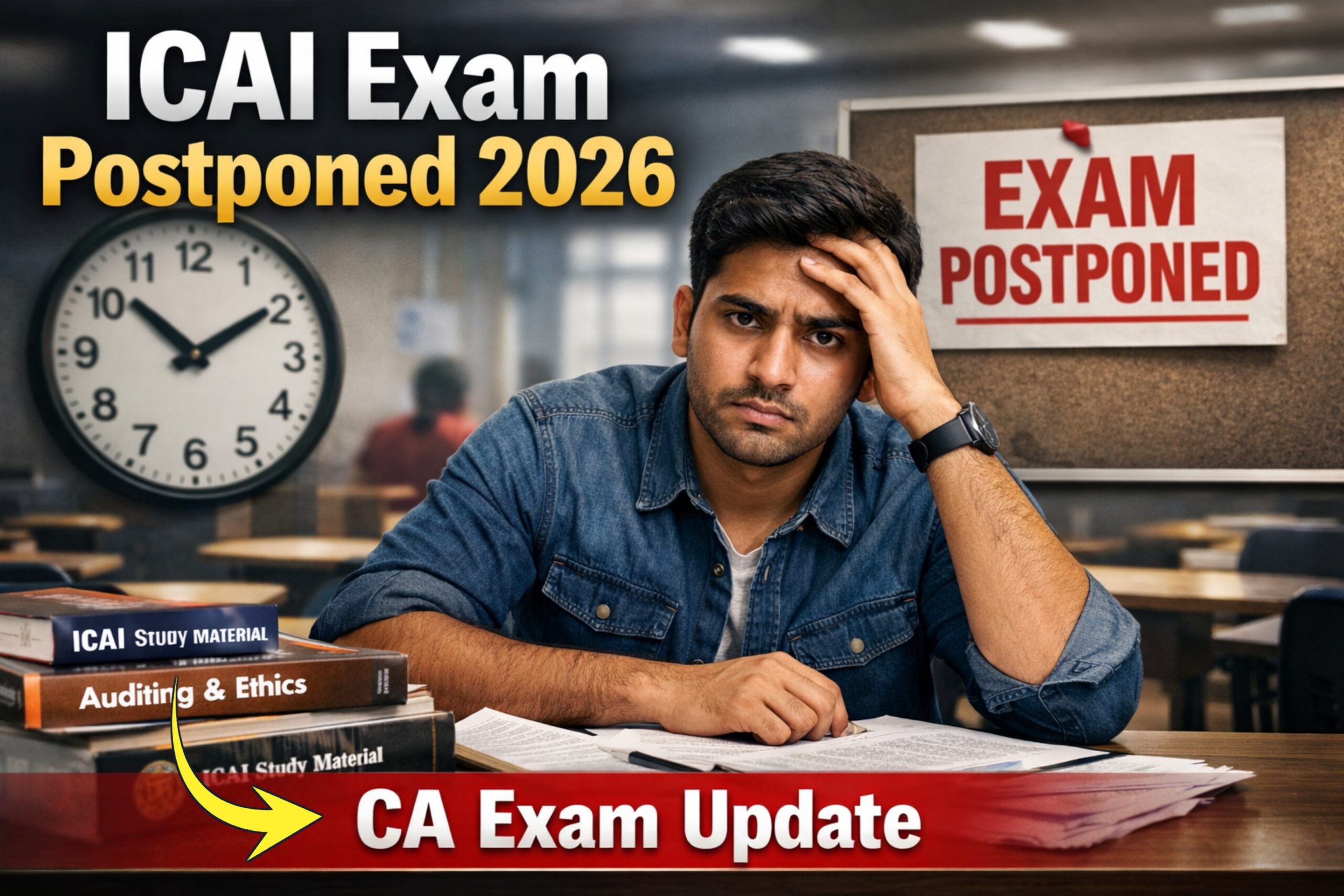 icai exam postponed 2026 thumbnail